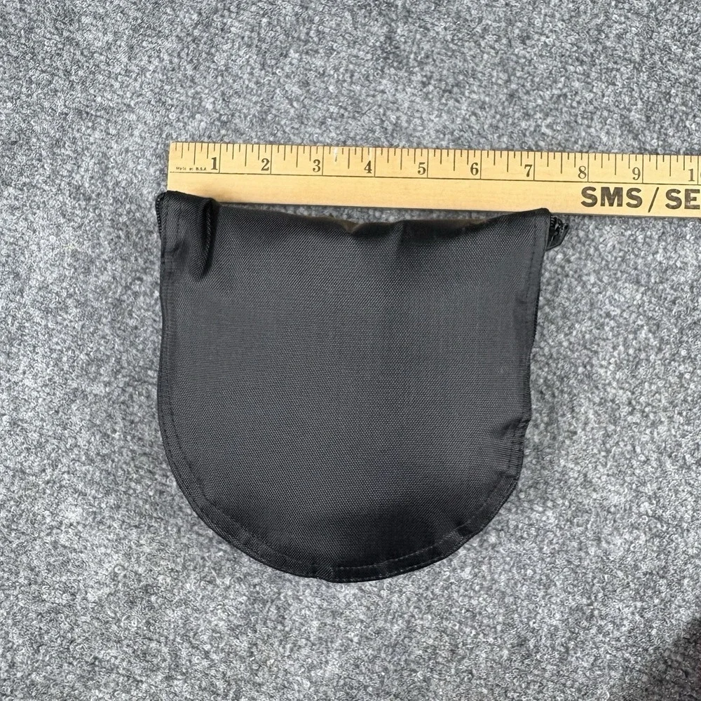 Y2K TOTES Black Nylon Tote Bag Collapses Into Small Zip Pouch Casual Utility VTG